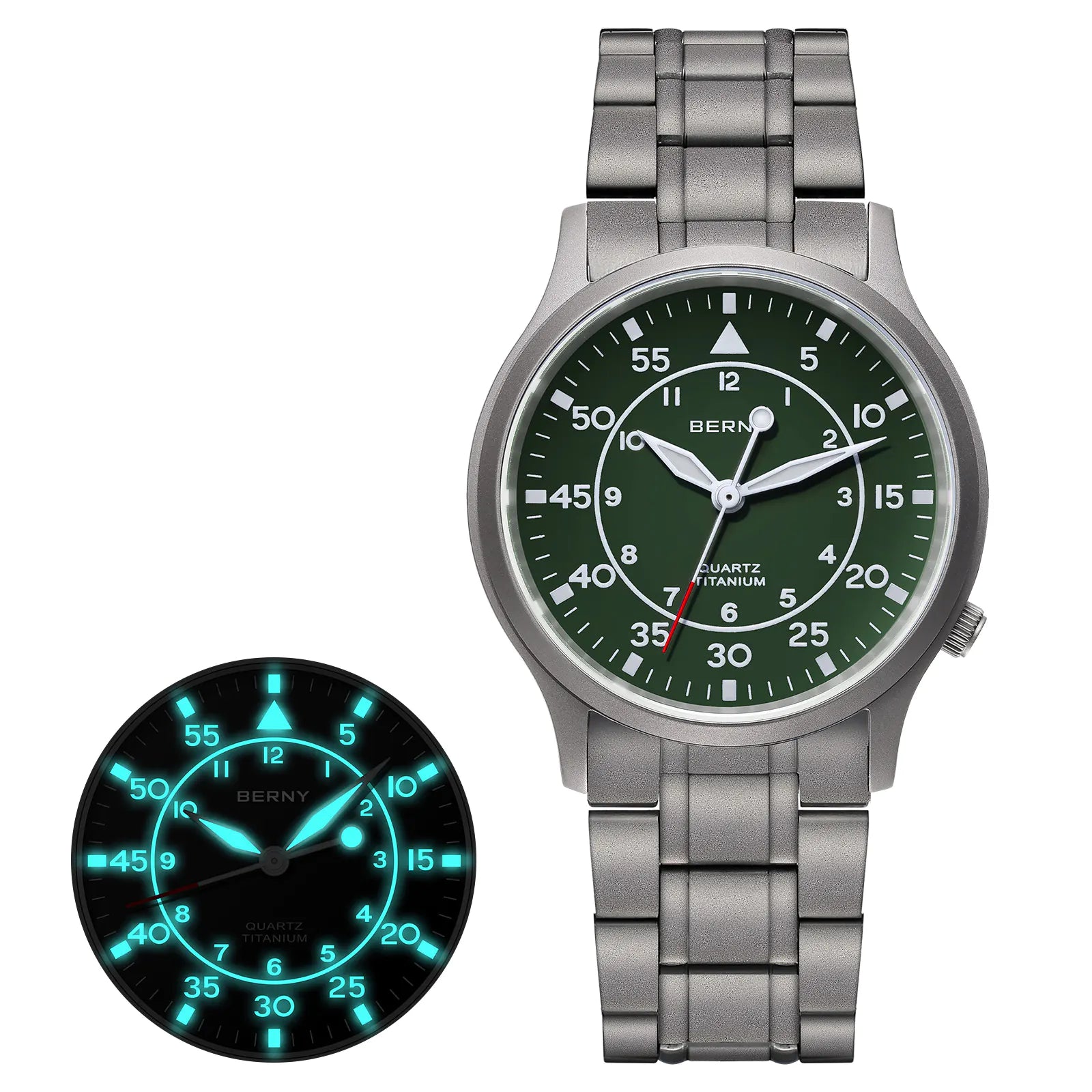 BERNY - Herren-Quarzuhr aus Titan - T2566MS 