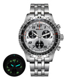 BERNY-Men Quartz Chronograph Field Watch-2835M