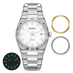 AM141M-B with white dial and Interchangeable Bezel