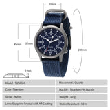 BERNY-Men Quartz Titanium Field Watch-T2566M