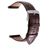 BERNY-Genuine Leather Quick Release Square Scale Watch Strap